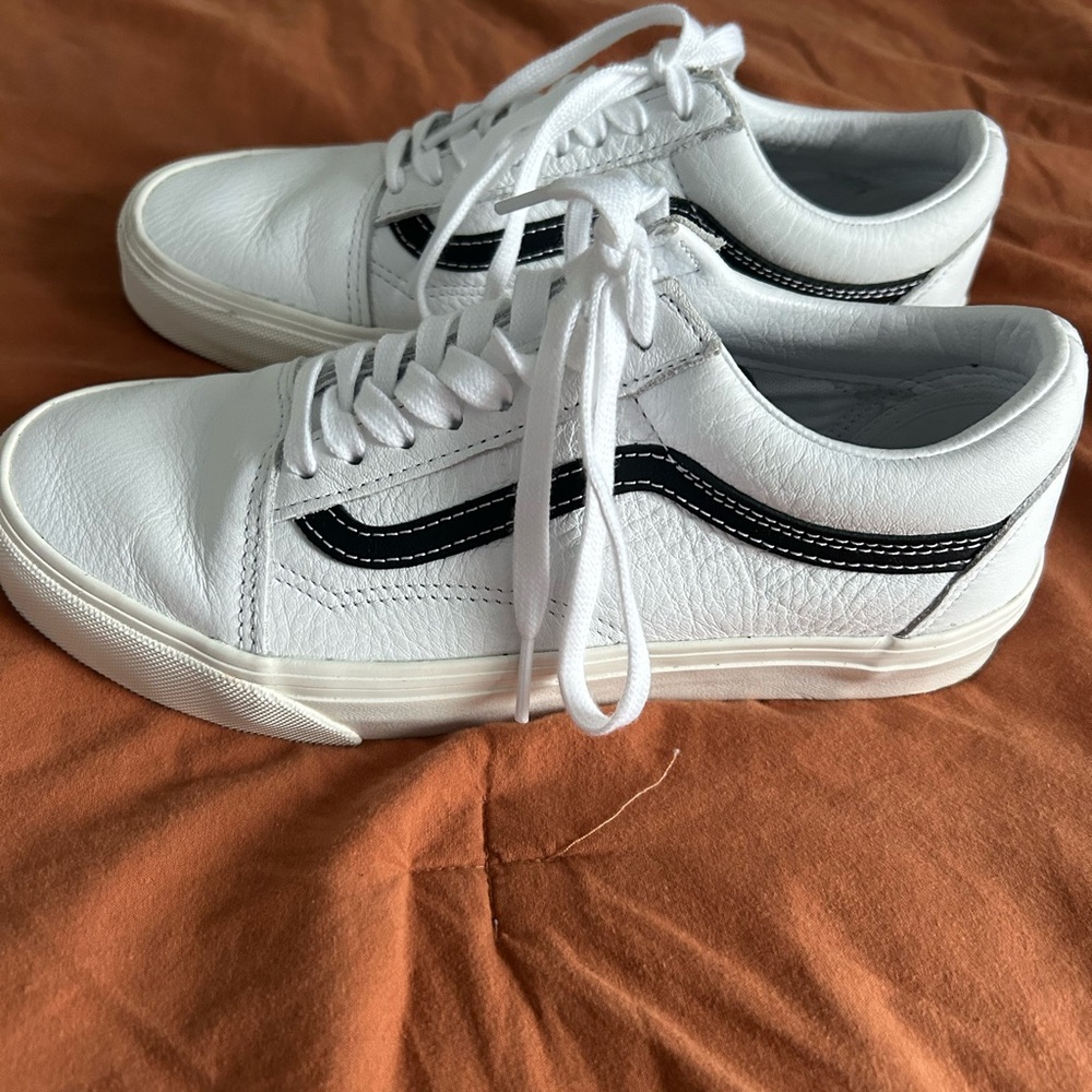 Vans White and Black Classic Sneakers
